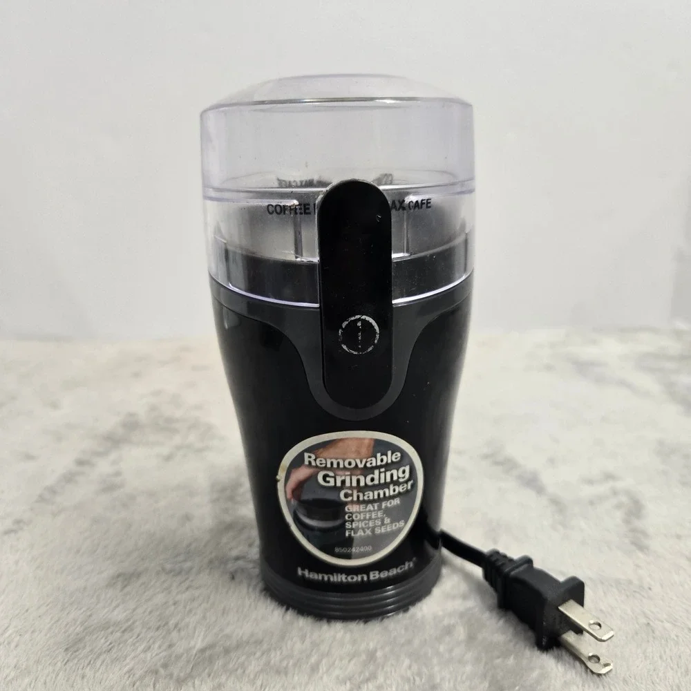 Hamilton Beach Electric Coffee Grinder Black Removable Chamber 80365 850242400